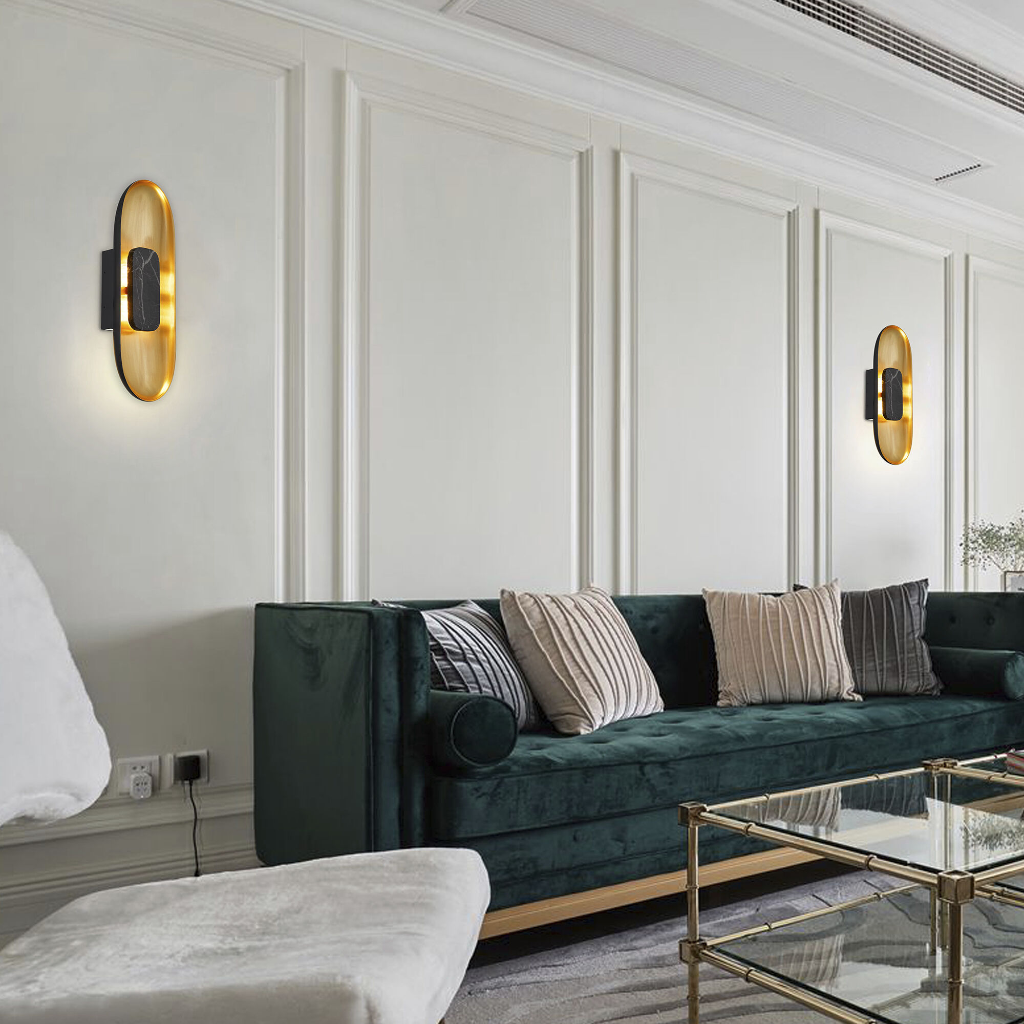 Marilyn LED 20 inch Brushed Brass Outdoor Wall Sconce